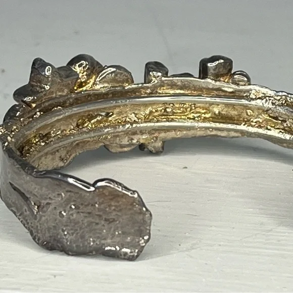 Multi-Gemstone Bird and Star Cuff Bracelet by C + R - Picture 7 of 8